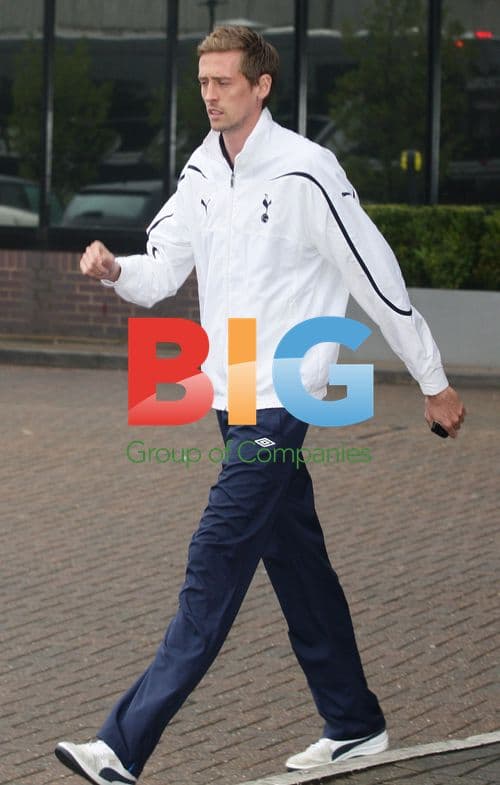 Peter Crouch Leaving Hotel in Birmingham