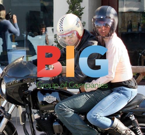 Halle Berry and Olivier Martinez on motorcycle