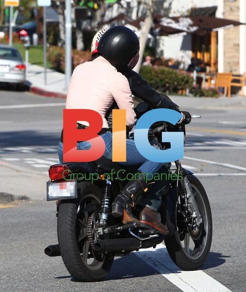 Halle Berry and Olivier Martinez on Motorbike