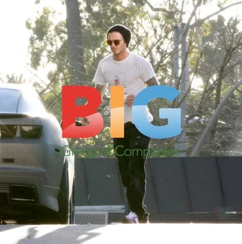 David Beckham with sons in Beverly Hills