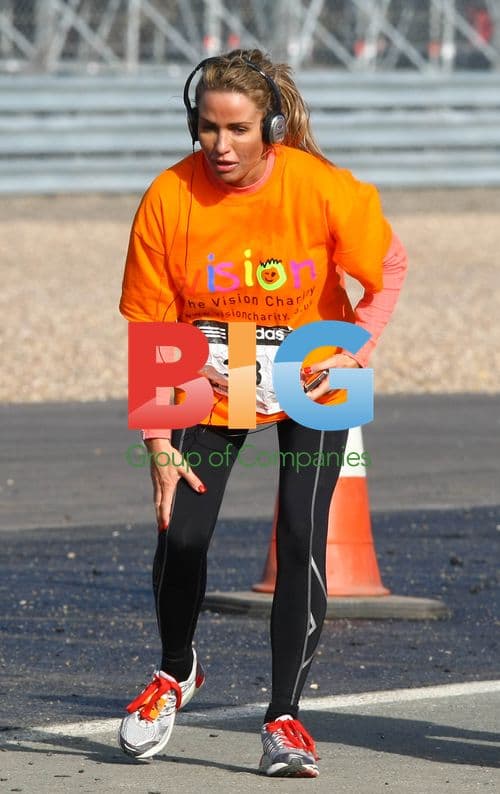 Katie Price Runs Adidas Silverstone
