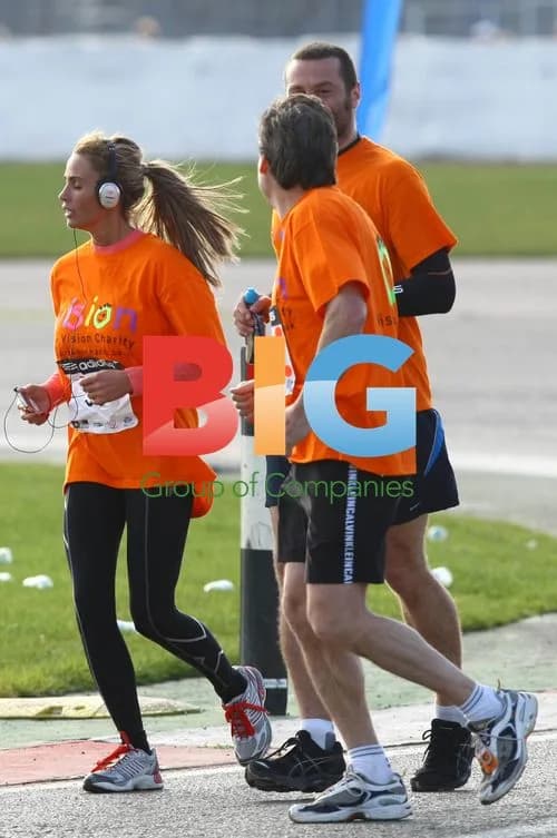 Katie Price runs Silverstone Half Marathon