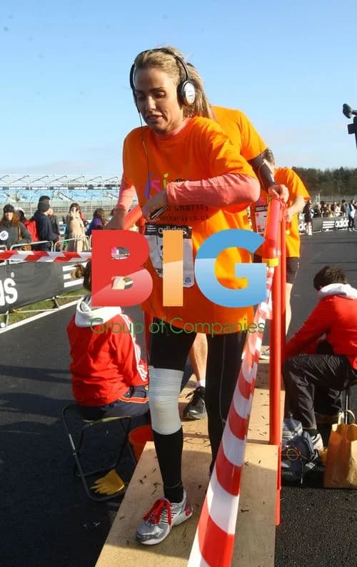 Katie Price runs Silverstone Half Marathon