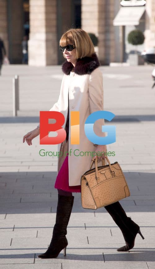 Anna Wintour Leaves Hotel in Paris