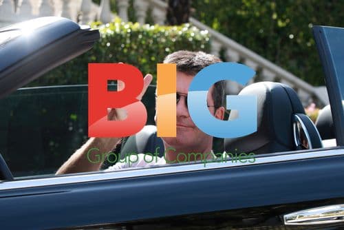 Simon Cowell Drives Bentley in Hollywood Hills