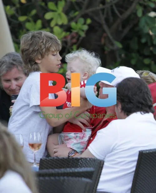 Boris Becker with Family on Miami Beach