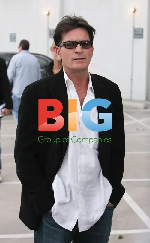 Charlie Sheen Holds Machete at Interview