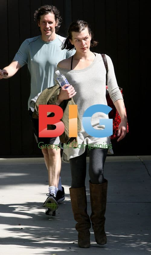 Milla Jovovich and Paul W.S. Anderson Workout