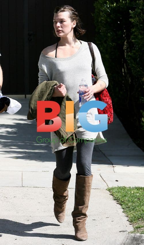 Milla Jovovich and Paul W.S. Anderson workout in LA