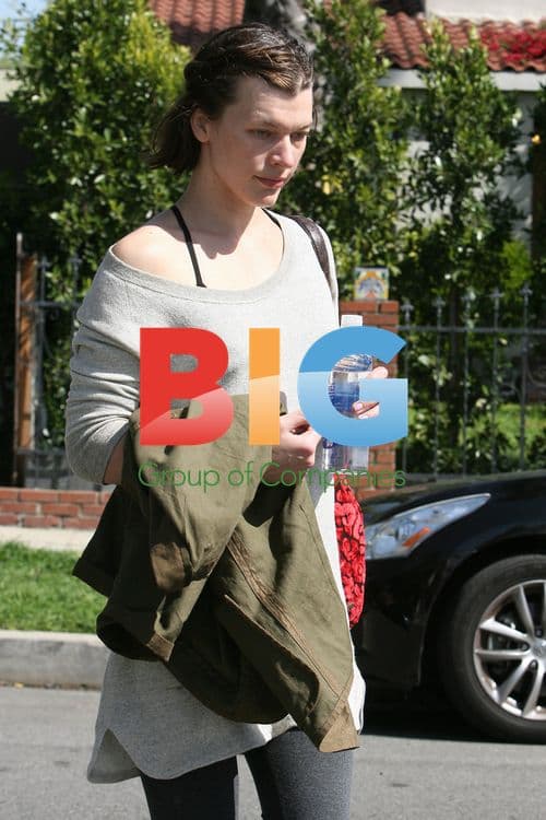 Milla Jovovich and Paul W.S. Anderson workout in LA
