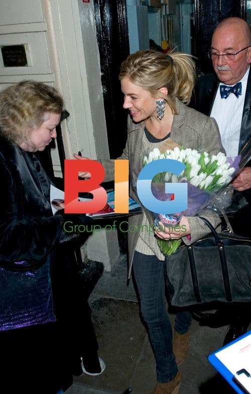 Sienna Miller leaves 'Flare Path' play