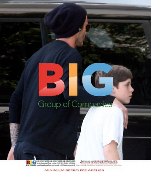 David Beckham and Brooklyn Saks Fifth Avenue Visit