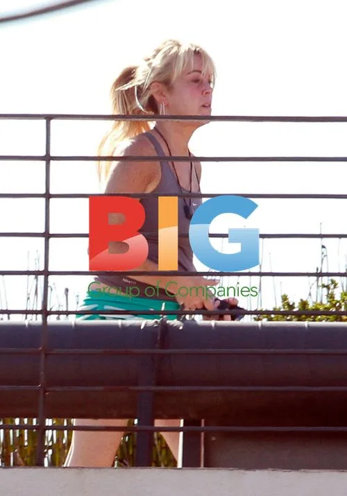 Dina Lohan on Beverly Hills Rooftop