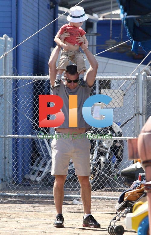 Naomi Watts and Liev Schreiber Bike with Sons