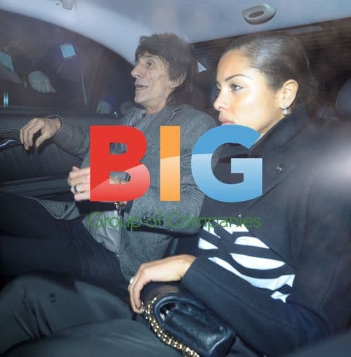 Ronnie Wood and girlfriend Ana leave The Ivy Club