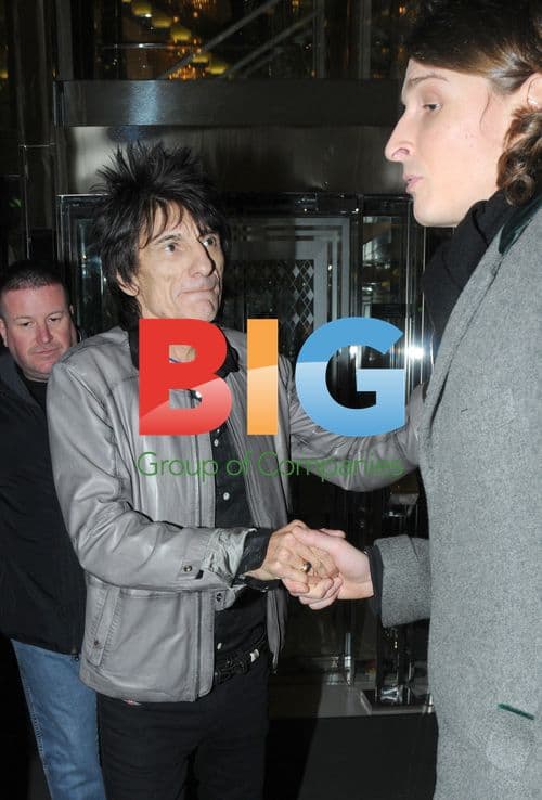 Ronnie Wood and Ana Araujo leaving Ivy Club