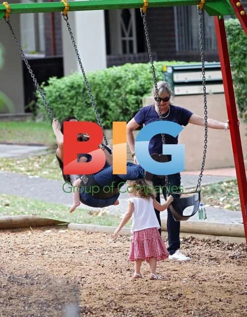Erica Packer at the Park with Children
