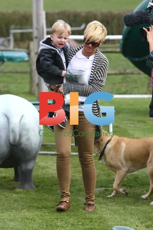 Kerry Katona and Son at Farm