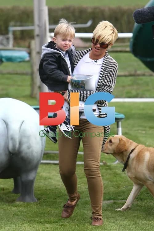 Kerry Katona chooses toys with son
