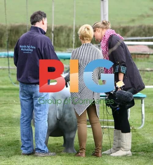 Kerry Katona and son at toy farm