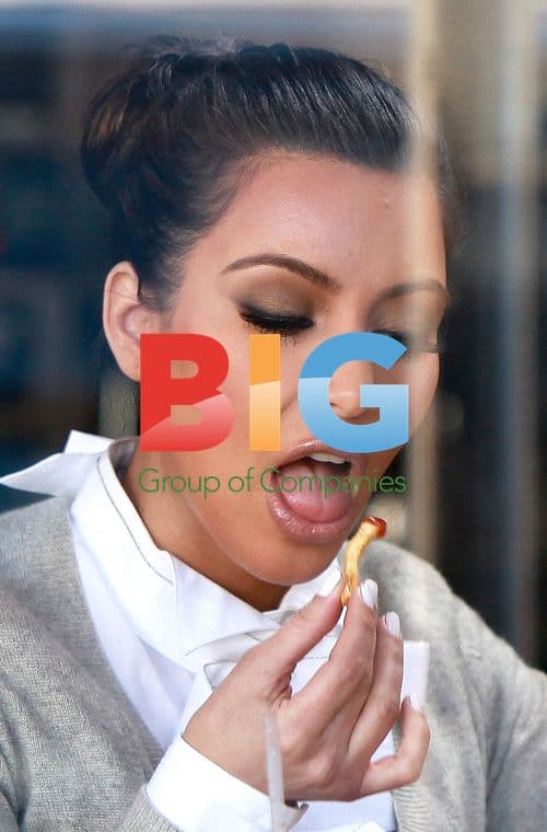 Kim Kardashian at BreadBar