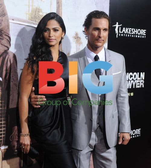 Matthew McConaughey and wife Camila Alves at "The Lincoln Lawyer" premiere