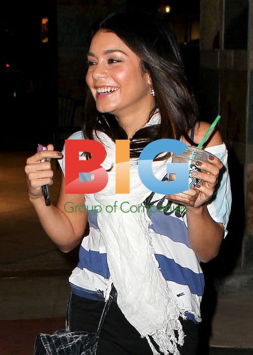Vanessa Hudgens Laughing with Friend After Dinner in Beverly Hills