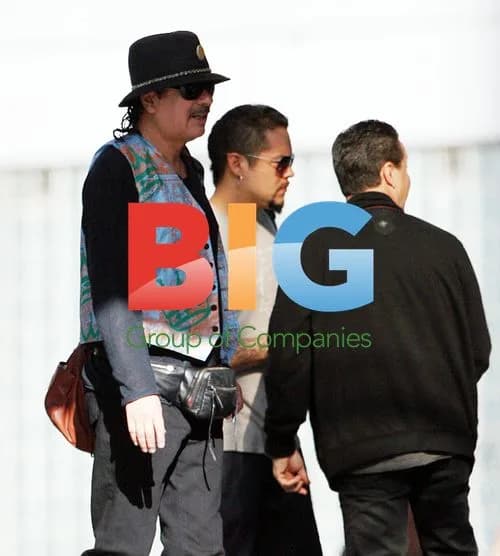 Carlos Santana Leaving Hotel for Gig