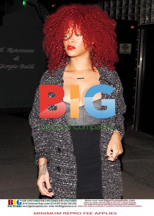 Rihanna Dines at Giorgio Baldi in Santa Monica