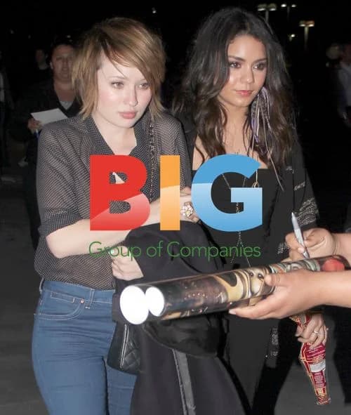 Vanessa Hudgens and Emily Browning at Lakers Game