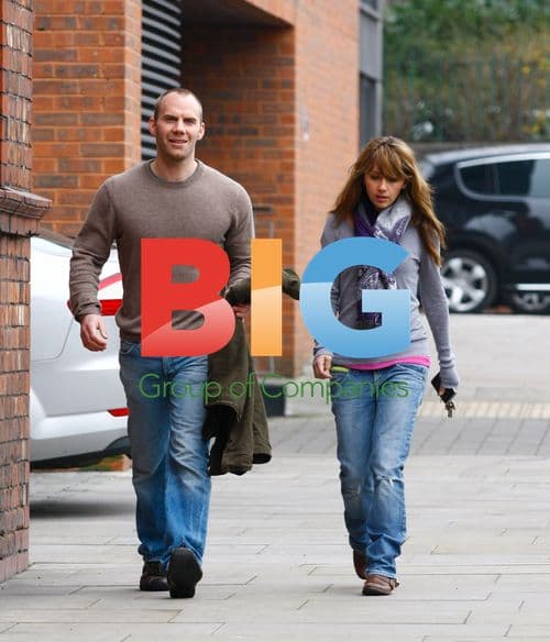 Samia Smith and Will Thorp on Coronation Street Set