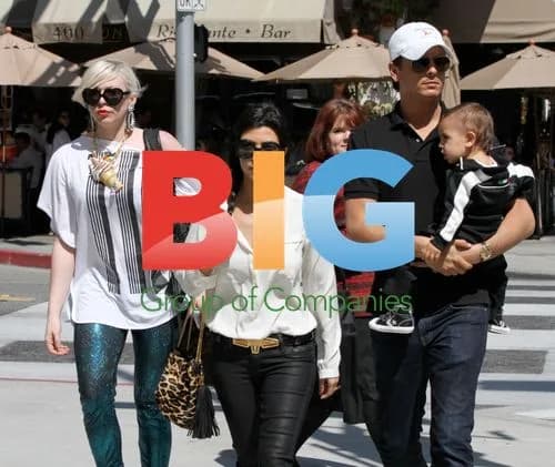 Kourtney Kardashian out with family