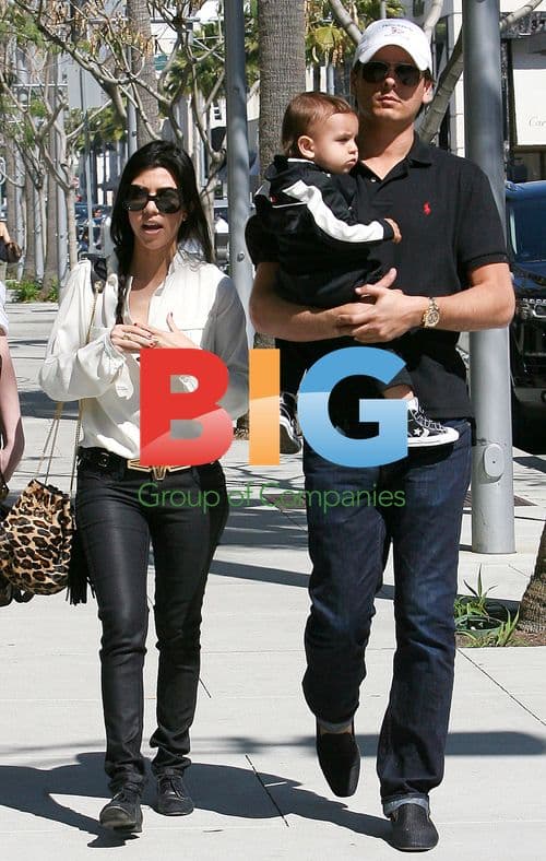 Kourtney Kardashian with son Mason and Scott Disick