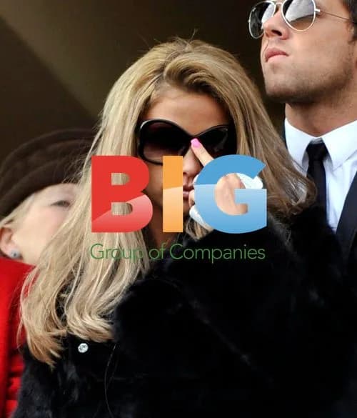 Katie Price with Leandro Penna at Cheltenham Festival