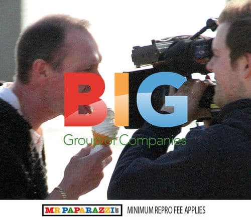 Paul Gasgoigne Eats Ice Cream on Beach