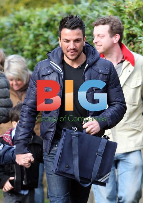 Peter Andre with son Junior on school run