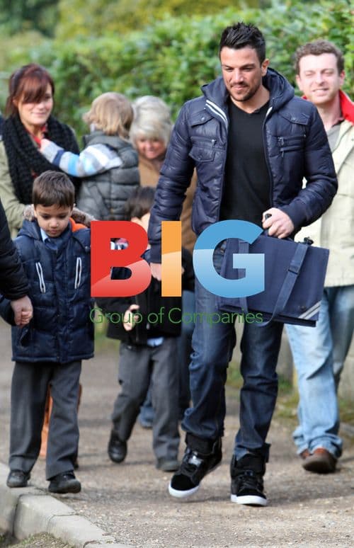 Peter Andre Takes Son Junior to School