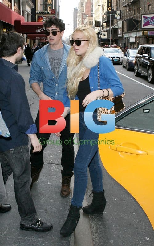 Lindsay Lohan and siblings bowling in NYC