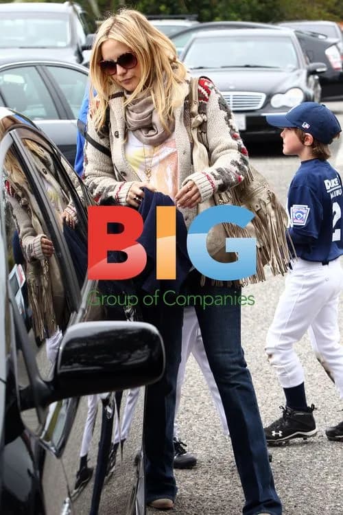 Kate Hudson and son at Little League game