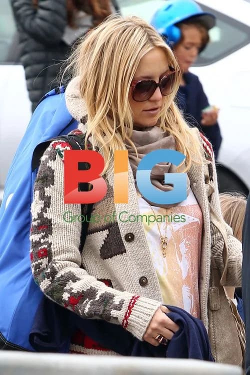 Kate Hudson and son at Little League game