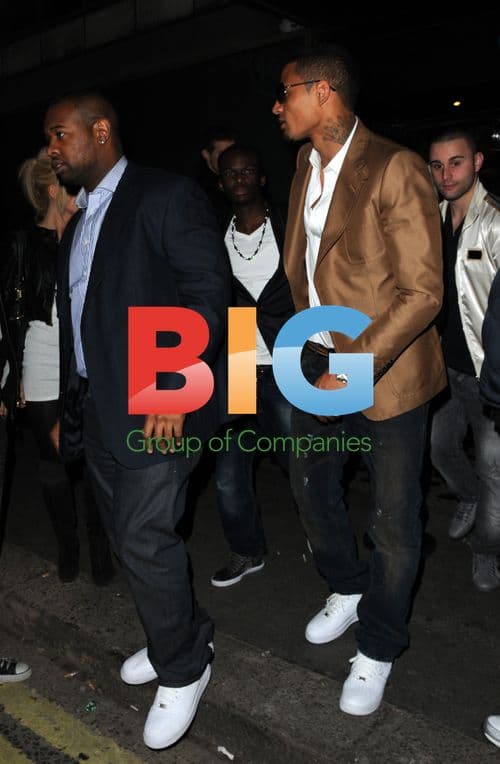 Kevin-Prince Boateng and Theo Walcott at London Club