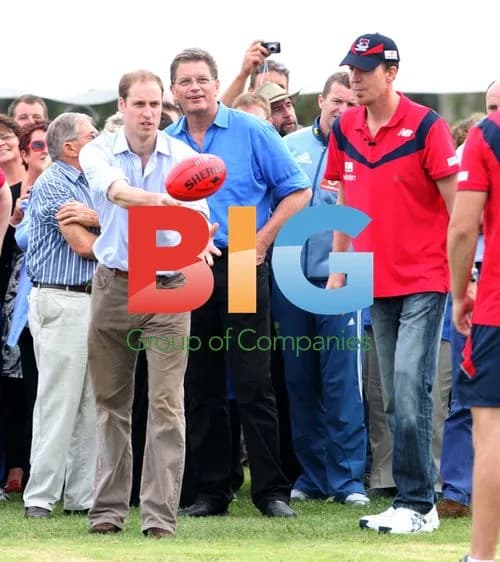 Prince William plays football in Australia