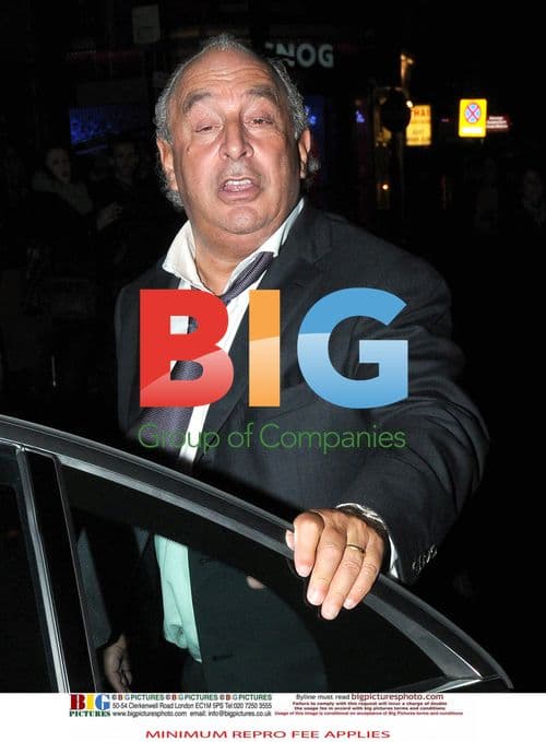 Philip Green Leaving London Nightclub