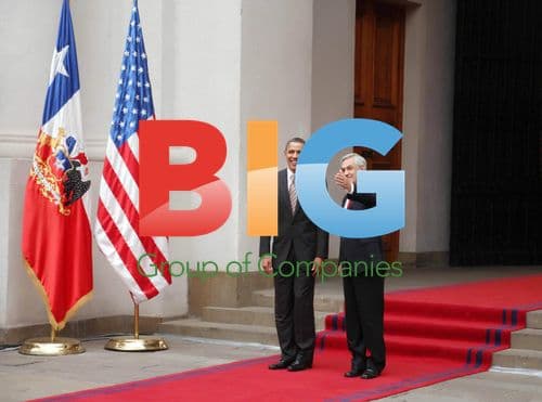 Obama Greeted by Chilean President