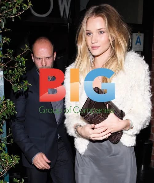 Jason Statham and Rosie Huntington-Whiteley Leaving Mr. Chow