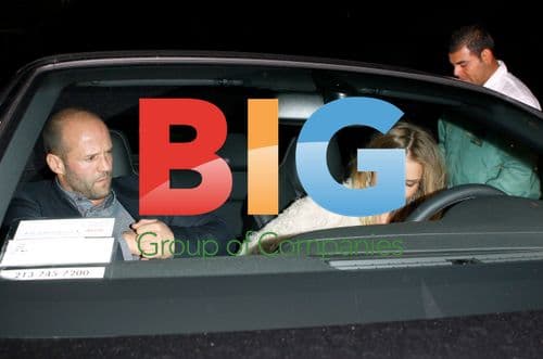 Jason Statham and Rosie Huntington-Whiteley Leaving Mr. Chow's