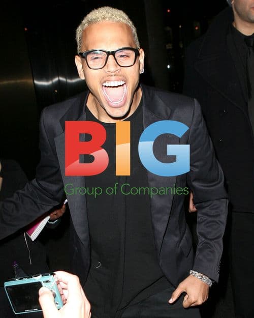 Chris Brown Greets Fans at Hotel