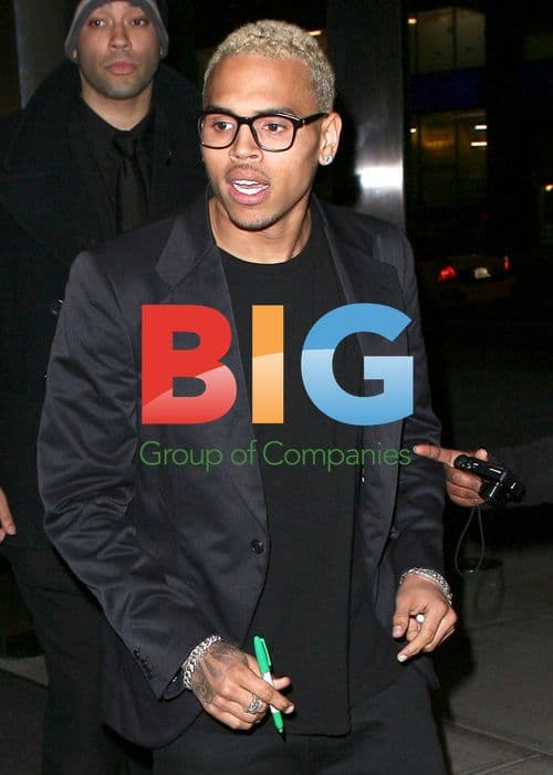Chris Brown Greets Fans After GMA Appearance