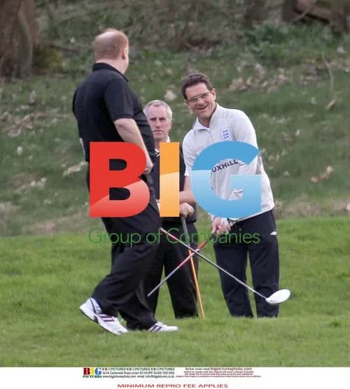 England Football Team Relax with Golf Game