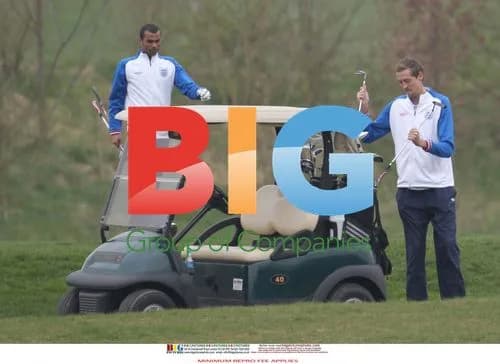 England Football Team Golfs Before Wales Match